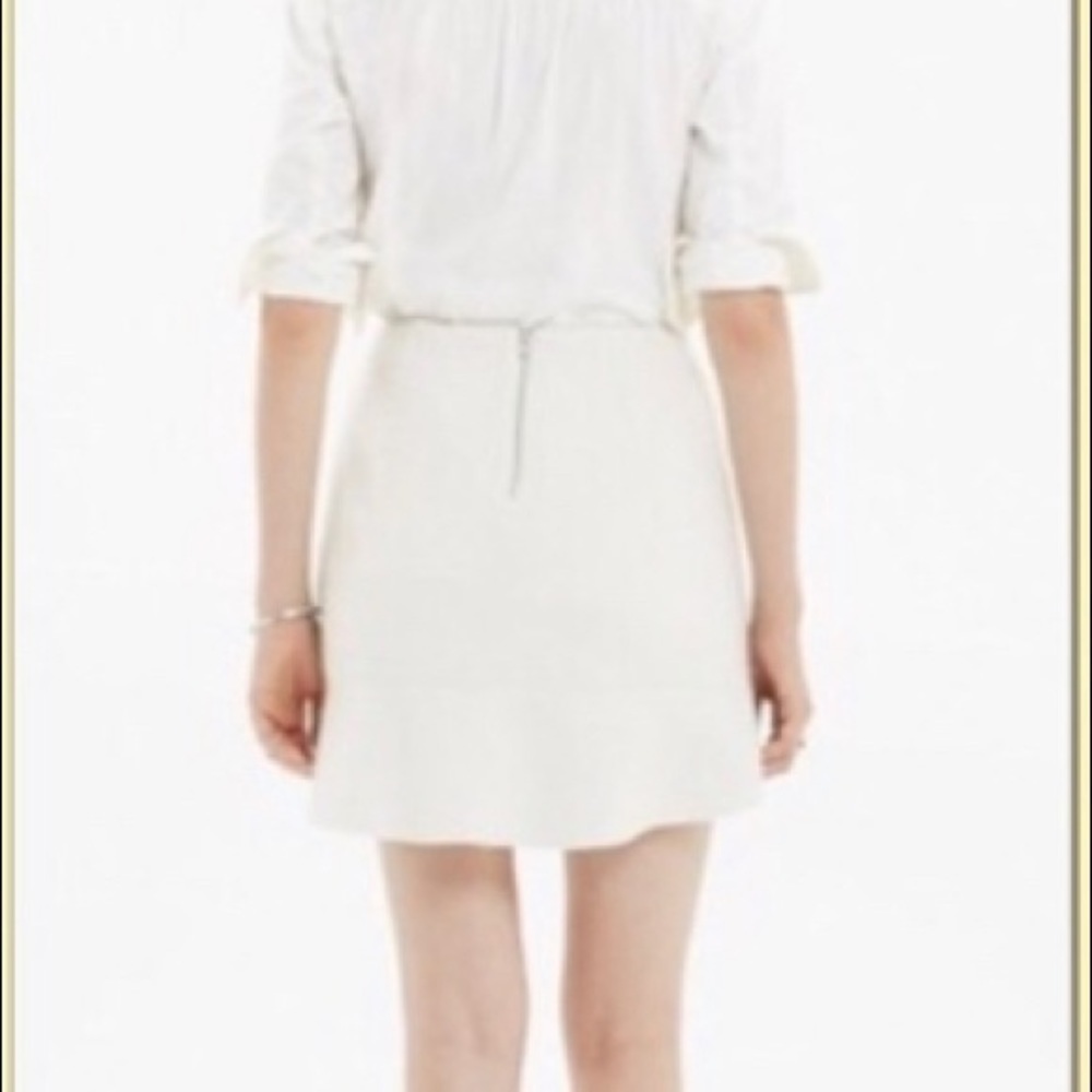 Madewell Cream A-Line Mini Skirt